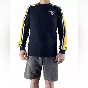 Vtg Pro-Player Steelers Light Sweatshirt LS T-Shirt Youth 18-20 Mens M 90s Y2K